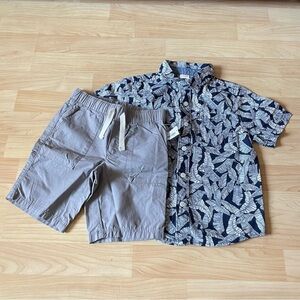 Boys 5T Button Up Shirt & Shorts Bundle
